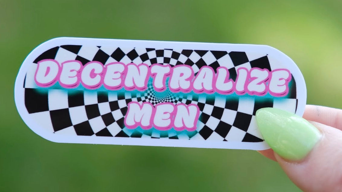 Decentralize Men Sticker
