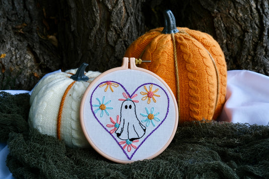 Groovy Lil Ghost Anti-Doomscrolling Embroidery Kit